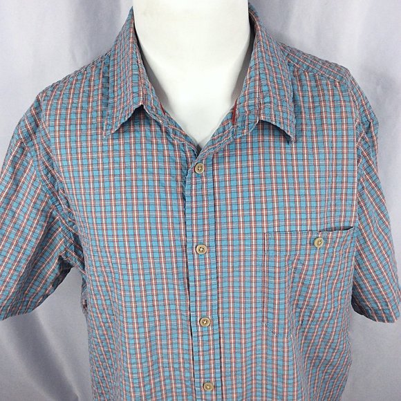 G.H. Bass & Co. Plaid Shirt Mens Size XL Short Sleeve Button Down - Picture 6 of 7